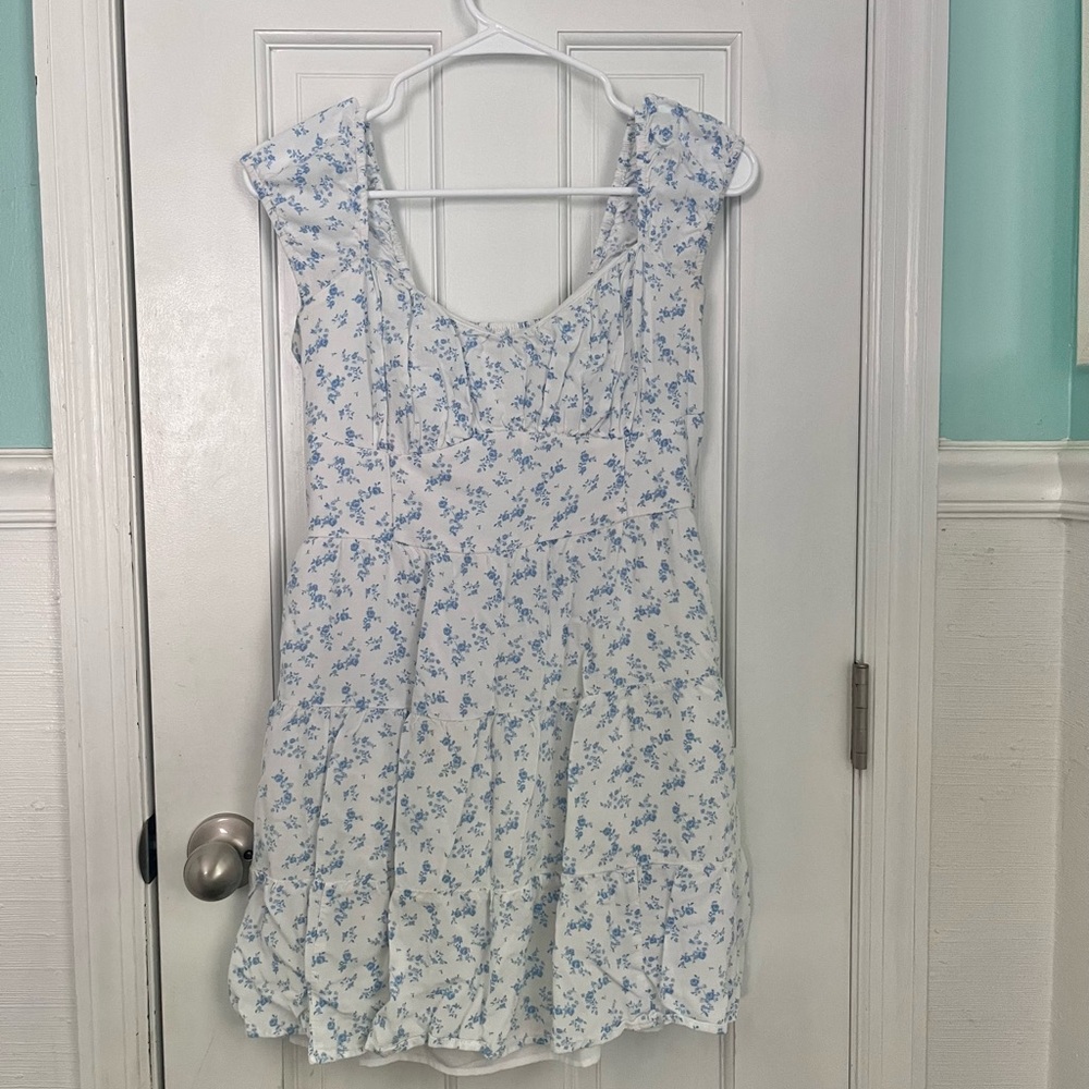 Hollister Blue Floral Mini Dress